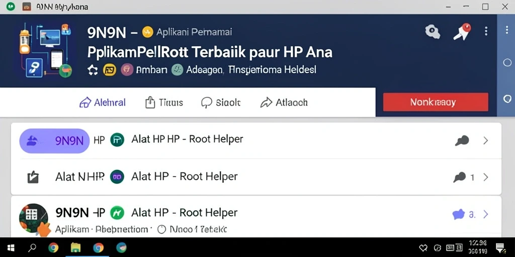Antarmuka user-friendly dari aplikasi Root Helper 9N9N.