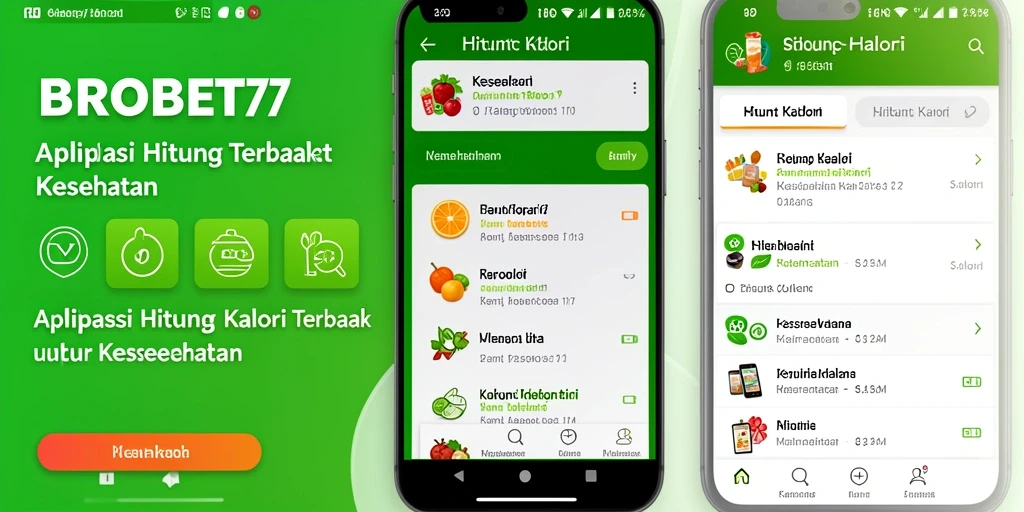 Tampilan antarmuka aplikasi Hitung Kalori BROBET77 yang sederhana dan intuitif.