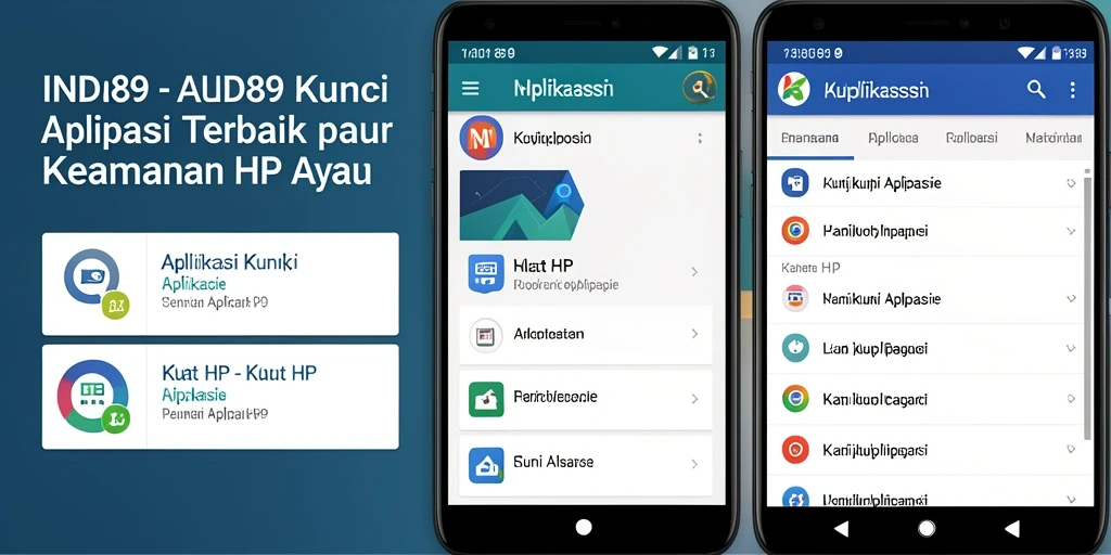 Antarmuka IND89 saat mengunci aplikasi dengan opsi kunci yang beragam.