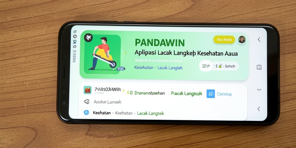 Tampilan antarmuka sederhana dan fungsional dari aplikasi Lacak Langkah.