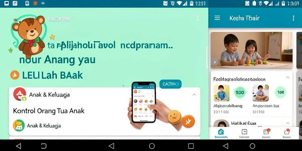 Tampilan antarmuka aplikasi untuk kontrol orang tua yang mudah digunakan.