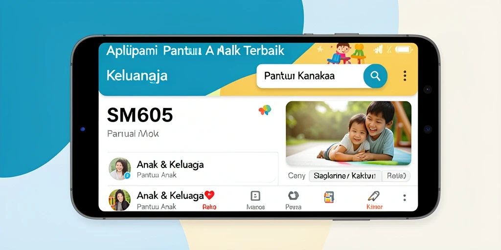 Antarmuka aplikasi SM605 yang intuitif untuk pemantauan anak.